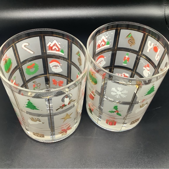 Culver Glassware (Set of 2) Double Old Fashioned Christmas Potpourri Use - Picture 2 of 6